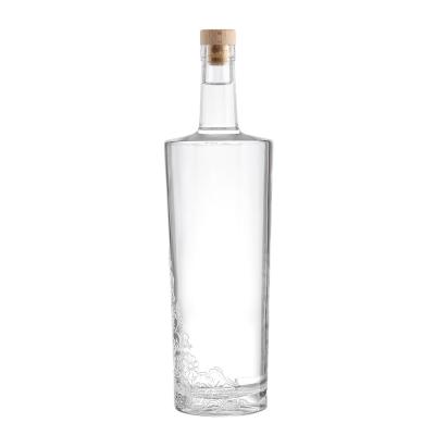 China Body Material Glass and Customized Printing for 500ml Glass Bottle of Whisky for sale