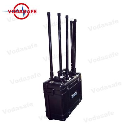 China Pelican Shell 75W Drone Frequency Jammer , Anti Drone Jammers 27V 20Ah Power Supply for sale