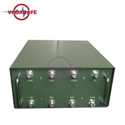 China 8 RF Antennas Electronic Signal Jammer , Manpack Signal Jamming Device Not Stop Working for sale