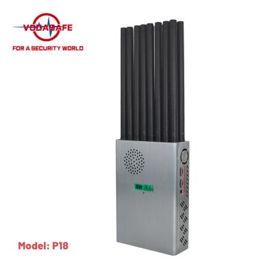 China 18 Bands 25m 16w Portable 5G Jammer 12000mAh Jammer Blocker Device for sale