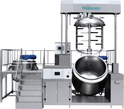 China High Speed Disperser Cosmetic Vacuum Emulsifying Mixer With Low Speed Agitator for sale