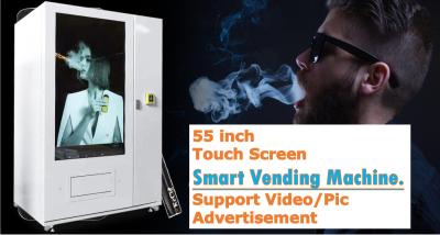 China Pago de 55 de la pulgada de la pantalla táctil de la publicidad del E-cigarrillo de la máquina expendedora lectores de tarjetas en venta