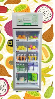 China Máquina de venda automática do produto de exploração agrícola do vegetal de fruto fresco com tela táctil do sistema de refrigeração à venda