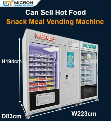 China Big Capacity Combo Vending Machine For Snack Drink Hot Food Meals With Microwave Oven for sale