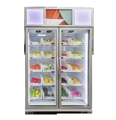 China máquina expendedora elegante del refrigerador con la comida congelada del sistema de la fruta vegetal elegante de la venta en el supermercado en venta