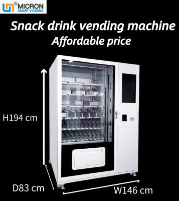 China Hot selling 22 inch touch screen snack drink vending machine with cooling system in schools for sale