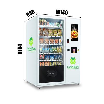China Instant Cup Noodles Snack Food Ramen Verkaufsautomat mit Heißwasserversorgung Cup Noodle Vending Machine zu verkaufen