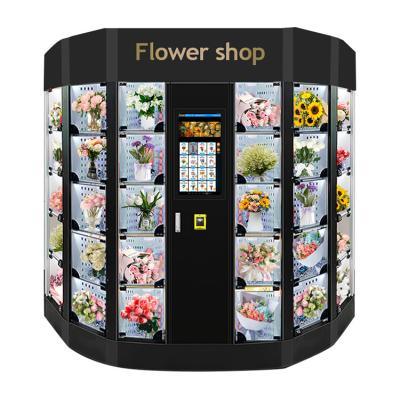 China Csutomize Business Fresh Flower Cooling Locker Vending Machine With Nayax Card Reader Coin Cash Payments en venta