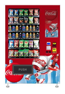 China Snack Food And Cool Drink Vending Machines 24V Electric Heating Defogging, 22 inch Touch Screen Vending, Micron for sale