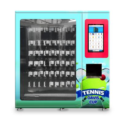 China Tennis Ball Vending Machine With Elevator And Adjustable Channel Width Function , Sports Gears Vending , Micron for sale