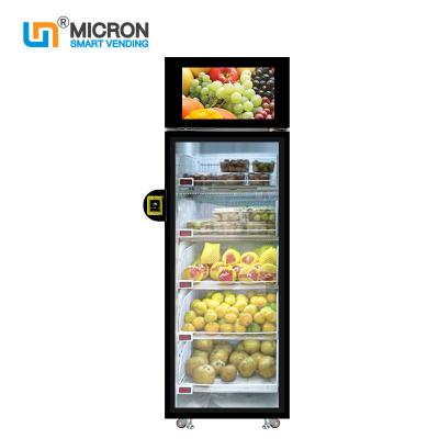 China Smart Fridge grab and go Vending Machine With Electrical Lock card reader to open the door fruit and vegitable for sale