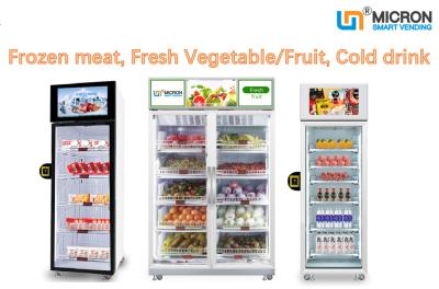 China smart fridge vending machine with credit card reader sale vegetable,fruit,frozen meat for sale