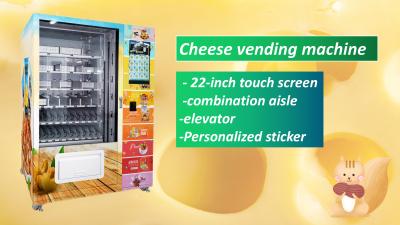 China 22 Inch Screen Cheese Vending Machine For Advertising Support Contactless Payment for sale
