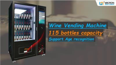 China Red Wine Smart Vending Machine With Age Recognition System Support Paper Money for sale