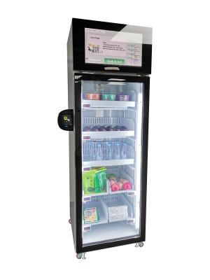 China Sistema de pago elegante de la tarjeta de Creadit de la máquina expendedora de la leche del refrigerador de WIFI en venta