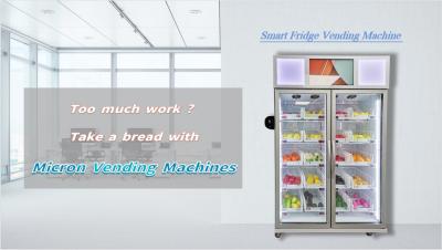 China Remote Control Vegetable Smart Vending Fridge With Card Reader for sale