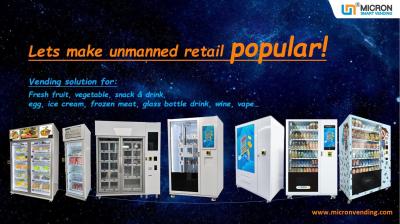 China Adjustable Channel Width Custom Vending Machines With  21.5 Inches Screen for sale