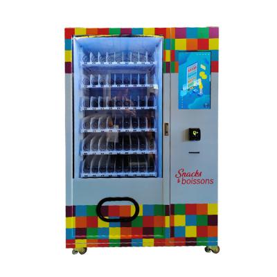 China Metal Frame Small Snack Food Vending Machine With Advertising Screen for sale