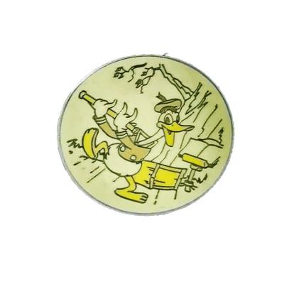 China Zinc Alloy Custom Metal Badges UV Print Color Cartoon Lapel Pin Insignia for sale