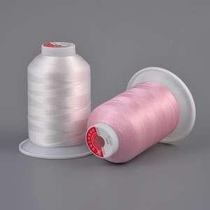 China Abrasion Resistant White Embroidery Thread 120d 2 5000m ISO9001 for sale