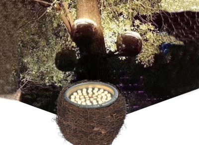 China LED Simulation Bird'S Nest Lights Tree Shoot Outdoor Spot Light Waterproof Bird Rattan Cage Tree Garden for sale