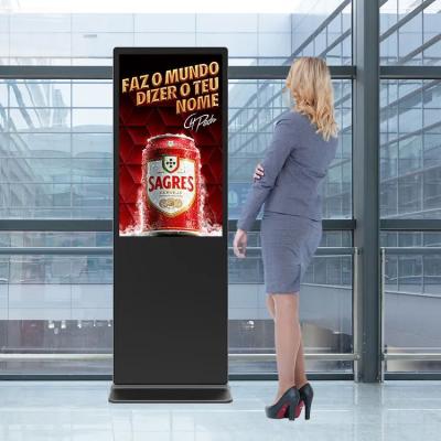 China 32 Inch Screen Size Floor Standing Digital Signage Android OS One Year zu verkaufen