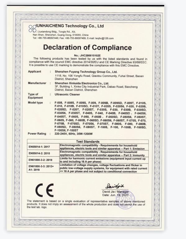 CE - Shenzhen Xinkaida Electronics Co., Ltd.