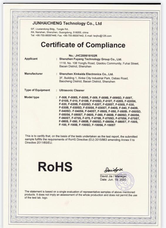 RoHs - Shenzhen Xinkaida Electronics Co., Ltd.