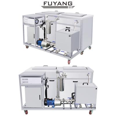 China Industrial Engine Ultrasonic Cleaner Double Tanks For Machine Parts for sale