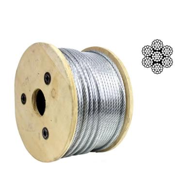 Chine 6mm 8mm 10mm Diameter 6x12 Galvanized Steel Wire Rope Steel Wire Cable à vendre
