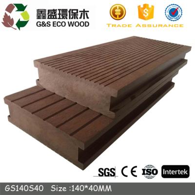 China 146 X 31mm WPC Solid Decking 150 X 25mm Terrace Wood Plastic Composite Panel for sale
