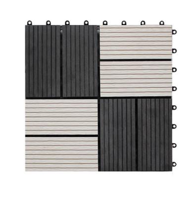 China Anti Corrosion 20mm Smooth Diy Wpc Decking Garden Wood Plastic Composite Tiles for sale