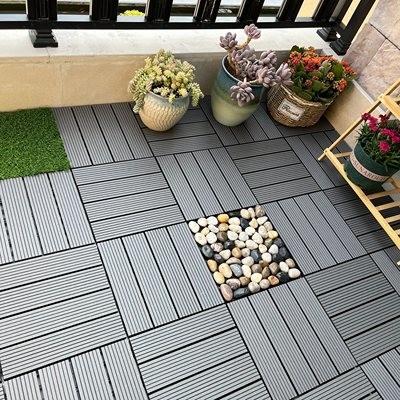 China Durable 200 X 24mm WPC DIY Decking Outdoor Balcony Wall Cladding 3d Tiles for sale