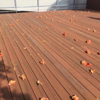 China 146 X 22mm Coffee WPC Hollow Board Wood And Plastic Composite Decking 140MM for sale
