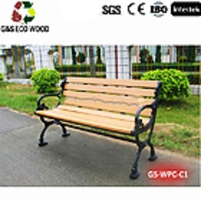 China Solid Plastic Outdoor Park WPC Chair Polymers WPC Garden Bench Wood Plastic Composite for sale