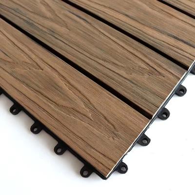 China Moisture Proof Wpc Decking Tiles Waterproof Flooring Diy Composite Deck Boards for sale