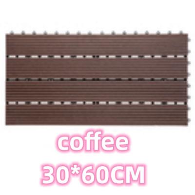 China 30 X 60CM Coffee WPC DIY Decking Solid Recycled Plastic Decking Boards for sale