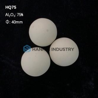 China High Purity Aluminum Oxide Ball Yellowish Color Low Wear Loss Regular Shape for sale
