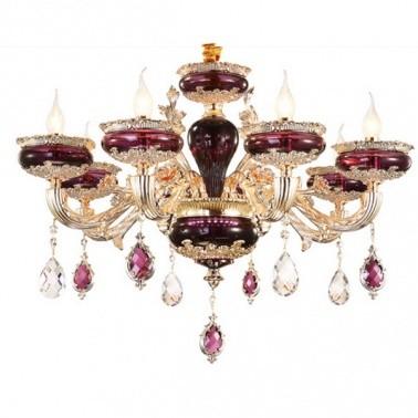 China French zinc alloy jade LED crystal chandelier luxurious living room villa restaurant chandelier hotel engineering Chande for sale