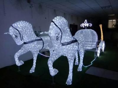 China Led christmas horse carriage cinderella carriage for sale