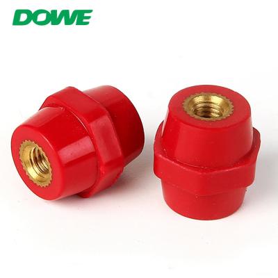 China BMC Polyester Standoff Insulators For Busbar Red Hexagonal for sale