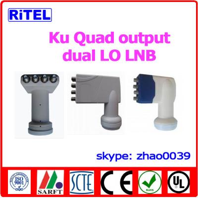 China Ku-band 4-ports output LNBF, single LO and dual LO available for sale