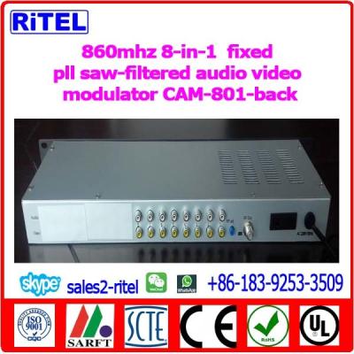 China 860mhz 8-in-1  fixed pll saw-filtered audio video modulator CAM-801 for sale