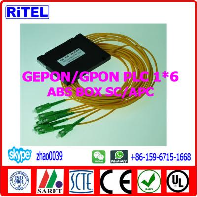 China GEPON/GPON plc splitters 1x16 abs box SC/APC for middle-east market for sale