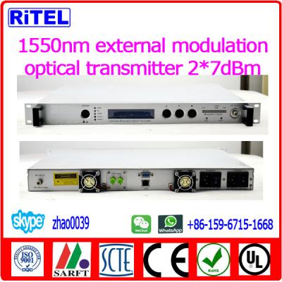 China 860MHz 1550nm external modulation optical transmitter for cable TV for sale