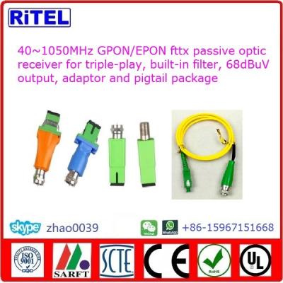 China 40~1050MHz GPON/EPON/GEPON fttx passive optic receiver OR100WF for triple-play for sale