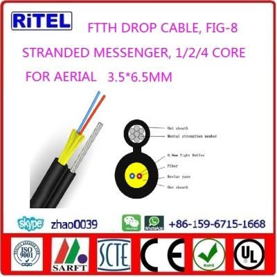 China FTTH/FTTB/FTTC drop fiber optic cable FTTH-3 figure-8 type aerial for access network for sale