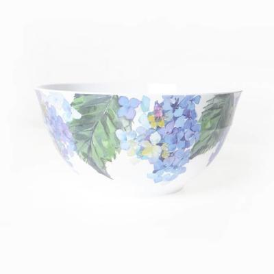 China Solid Color Flower Print Melamine Salad Bowl Kitchen Dinnerware MB-003 for sale