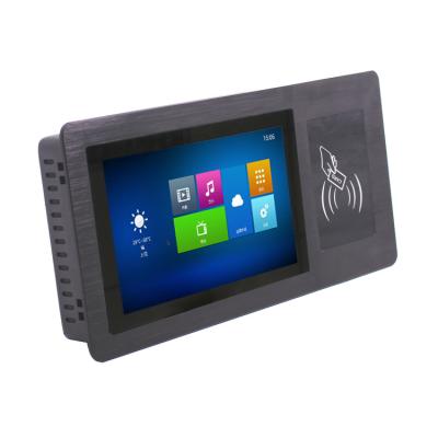 China Android 10 Industrial Embedded Panel PC Wide Screen 7 Inch Panel PC With Card Reader for sale