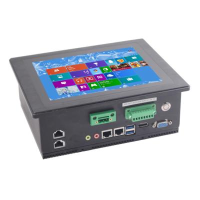 China 4xRJ45 8'' I3 Wall Mount Industrial Computer PCAP Touch Windows 10 for sale